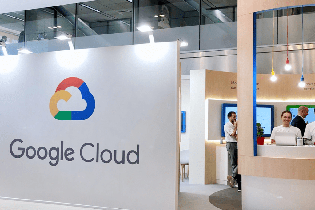 evento presencial feria con stand de google
